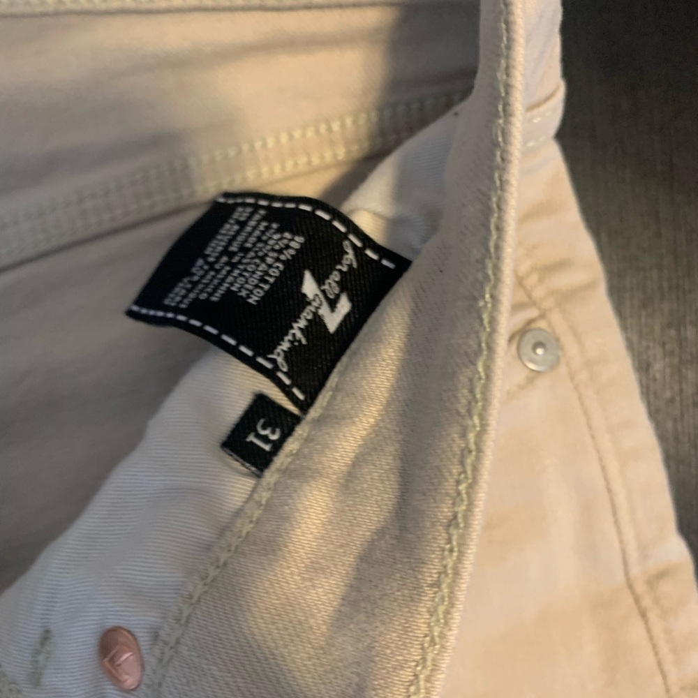 Tan slimmy 7 for mankind jeans